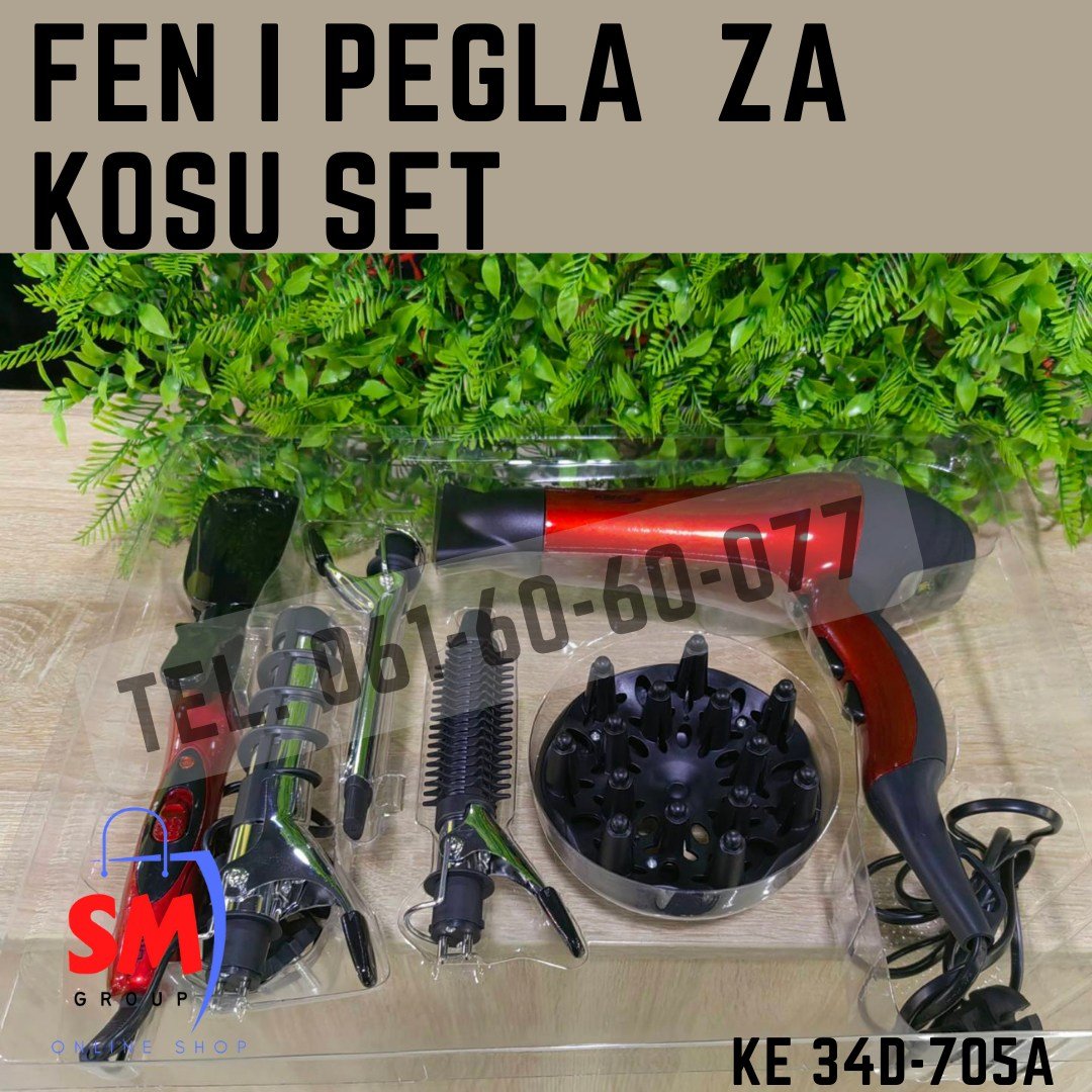 Fen i pegla za kosu u setu KENO KE-34D-705A - Image 2